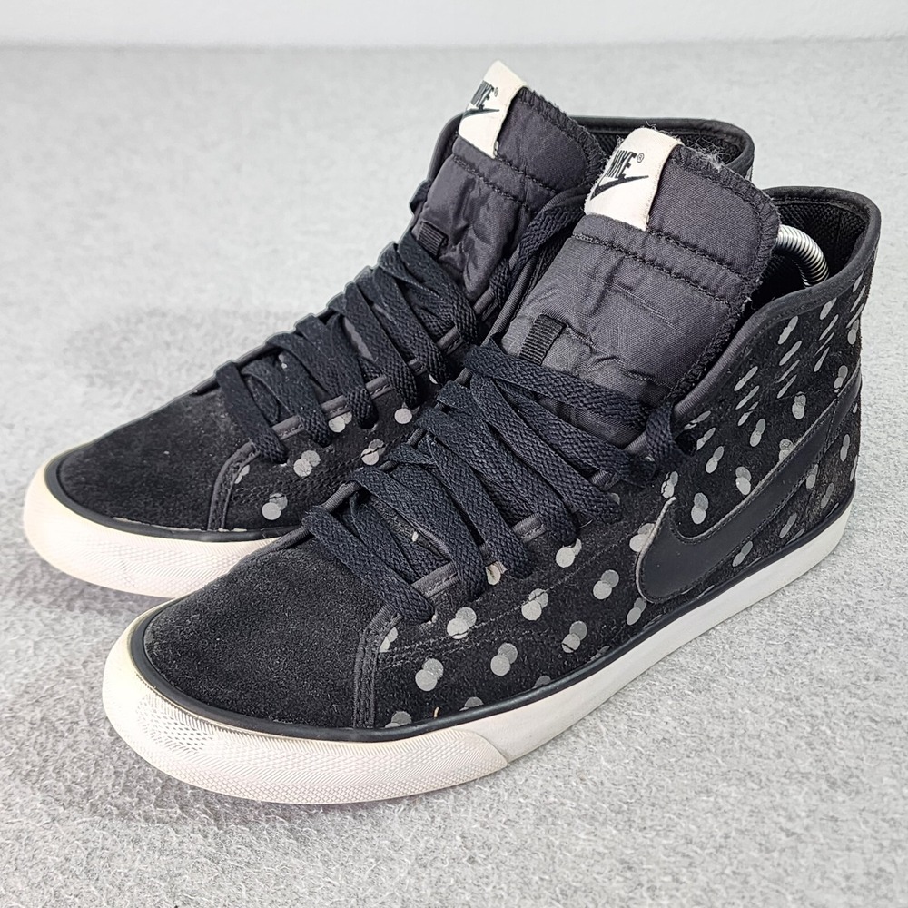 Nike Primo Court Mid Prem Sneakers Womens 9 Black Mid Top Trainers (768866-003)